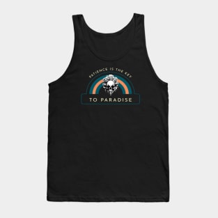 Patience Is The Key To Paradise Skull Clown Tank Top